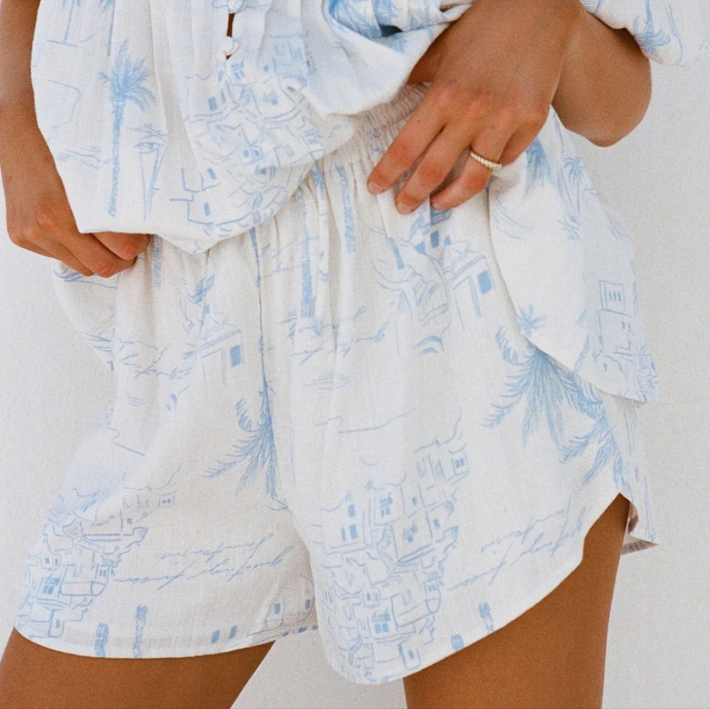 Sabo Lena Santorini Printed Shorts XS 2 NWT